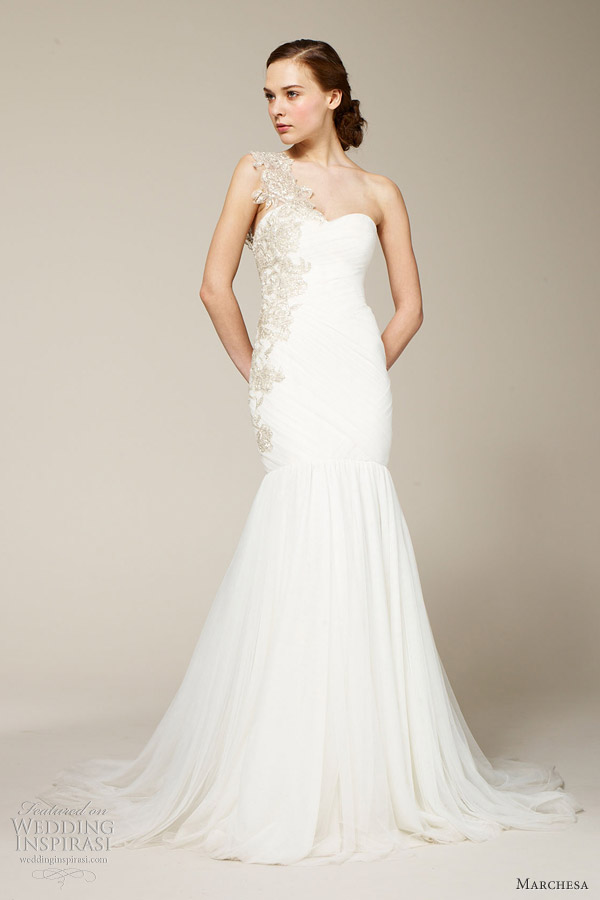 marchesa spring 2012 one shoulder gown marchesa spring 2012 one shoulder gown