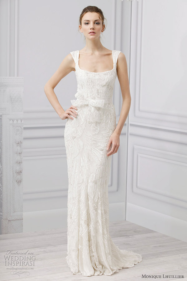 monique lhuillier spring 2013 luxe wedding dress