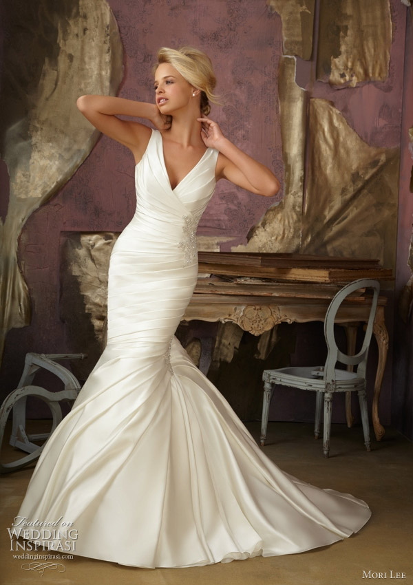 mori lee 2012 sleeveless wedding gown