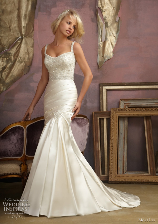 mori lee 2012 wedding dress with straps