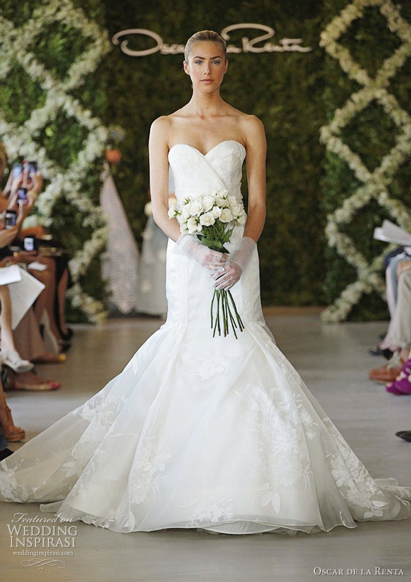 oscar de la renta bridal spring 2013 wedding gown