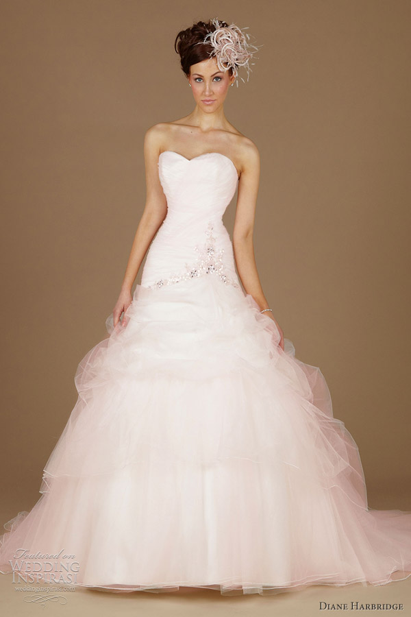 pale pink wedding dress