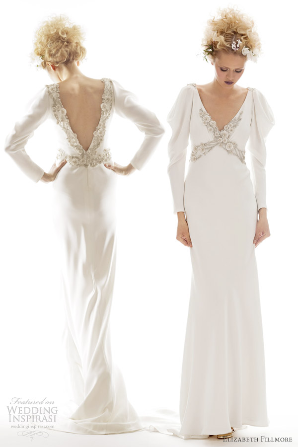 arielle long sleeve wedding dress 2013 elizabeth fillmore