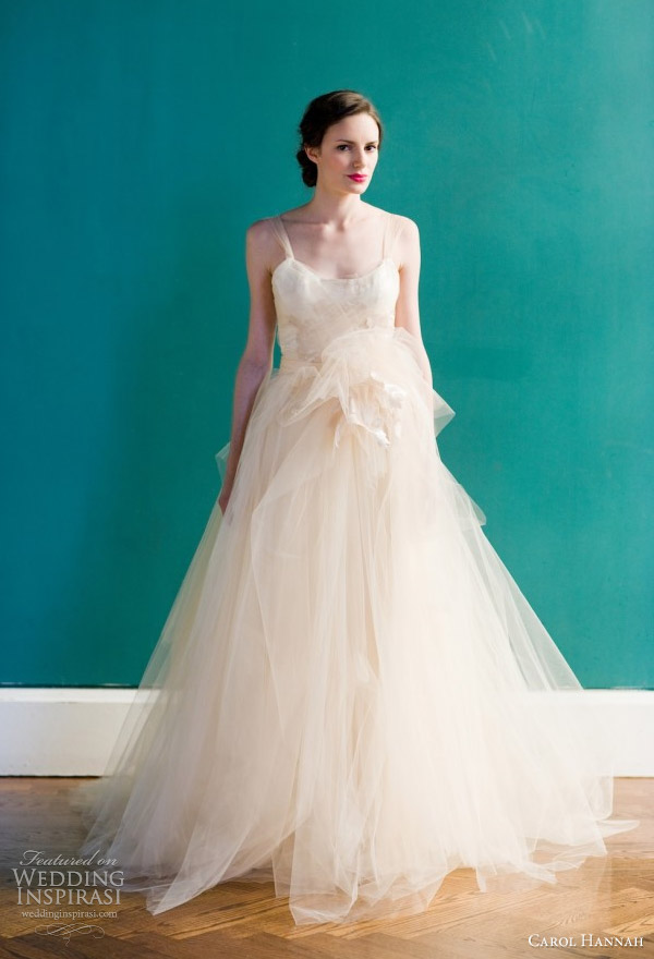 carol hannah 2013 peach wedding dress chambord