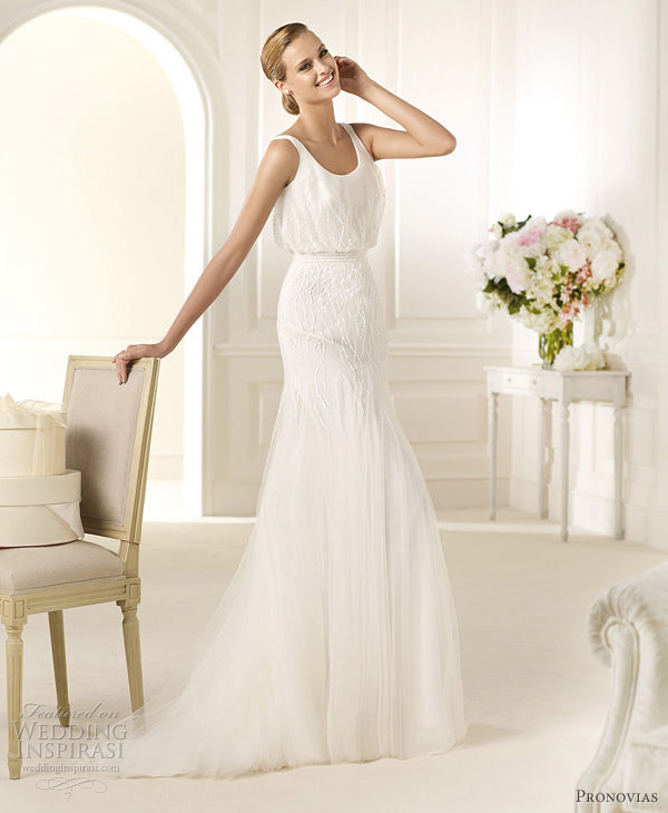 pronovias bridal 2013 dehesa blouson wedding dress