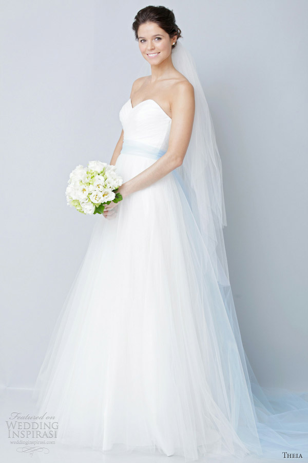 theia couture spring 2013 something blue wedding dress