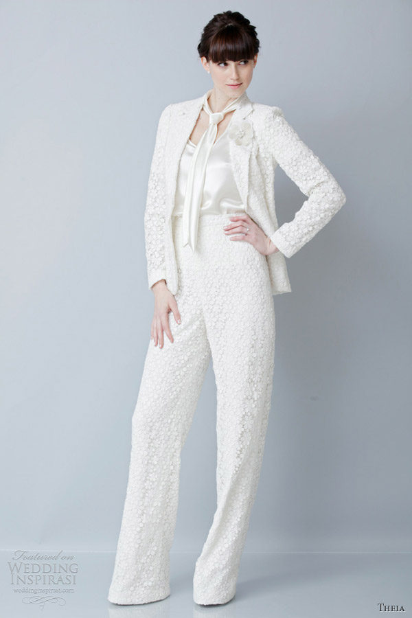 theia spring 2013 bridal pant suit