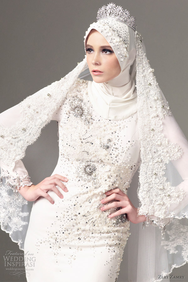 zery zamry muslim bridal hijab wedding dress