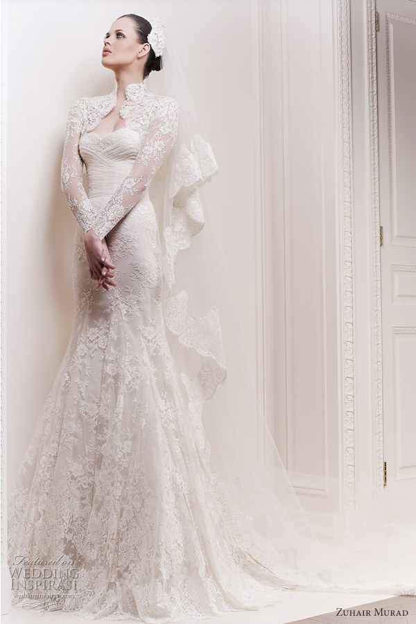 zuhair murad bridal 2012 felicitas long sleeve