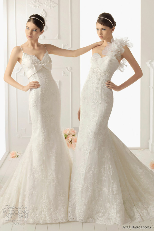 aire barcelona 2013 wedding dresses straps rafia