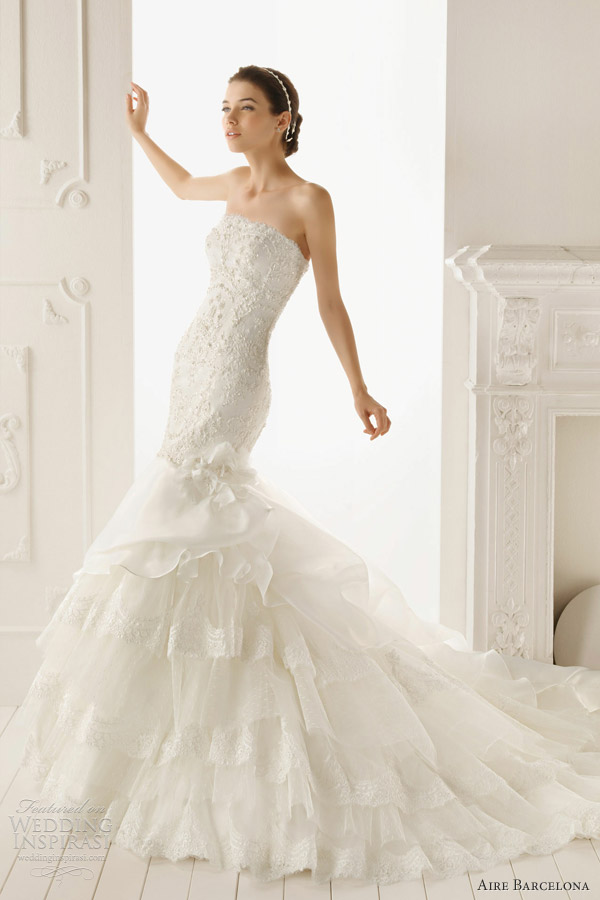 aire barcelona wedding dresses 2013 regalo mermaid gown