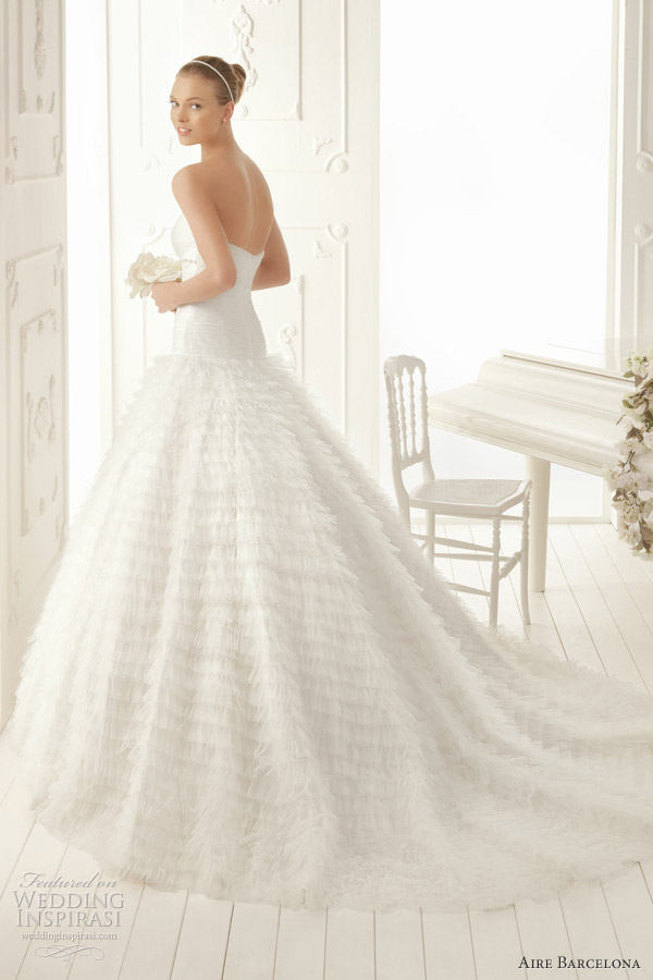 aire barcelona wedding dresses 2013 viana ball gown train