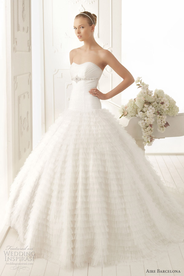 aire barcelona wedding dresses 2013 viana ball gown