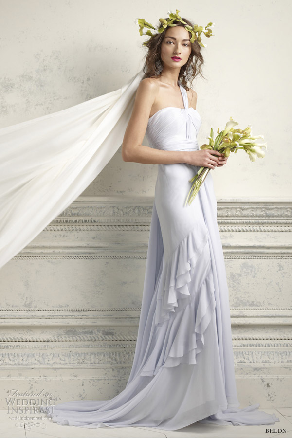 bhldn blue wedding dress bridal 2012 crashing waves gown