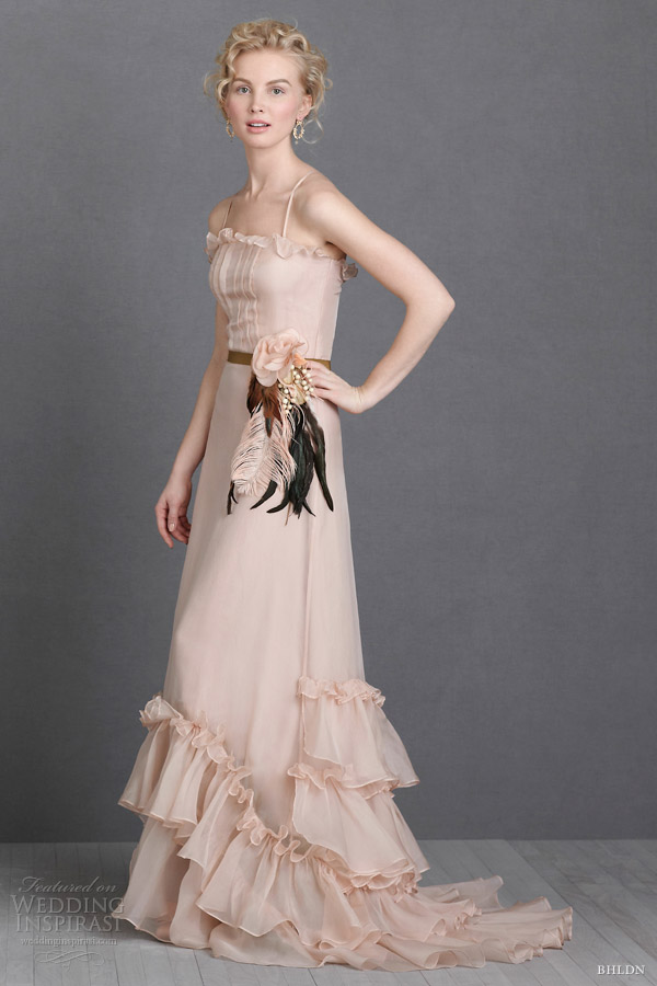 bhldn pink blush wedding dresses sweet tea gown