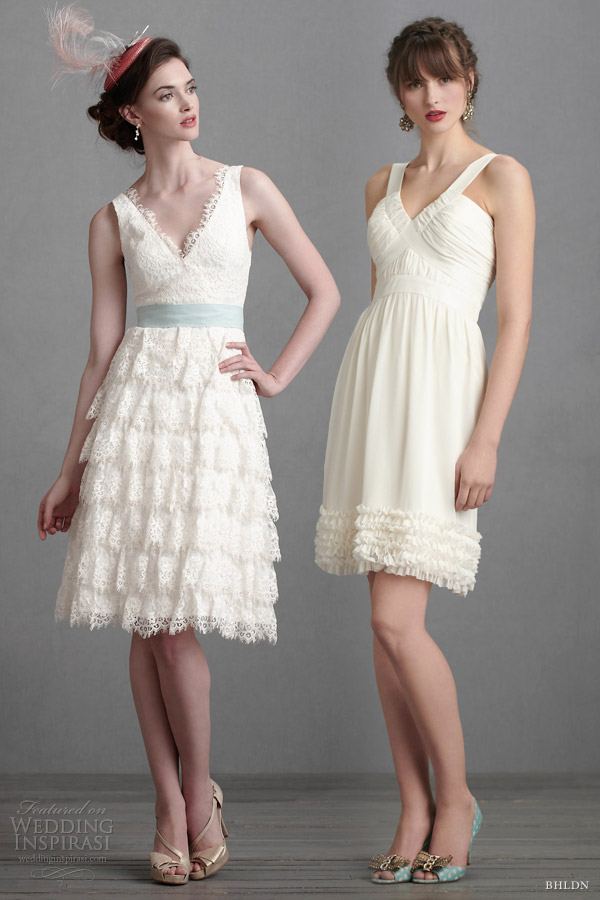 bhldn short reception wedding dresses 2012