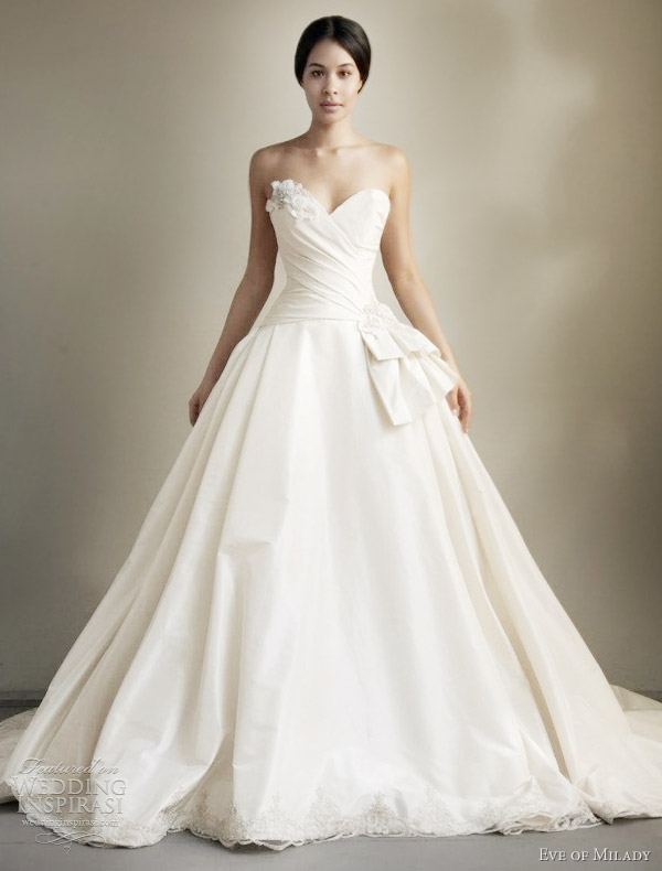 eve of milady spring 2013 strapless ball gown wedding dress