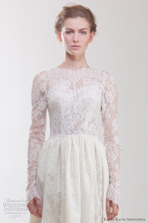 katya katya shehurina 2012 2013 elisabethe long sleeve lace wedding dress