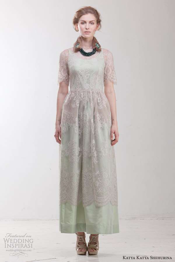 katya katya shehurina fall 2012 eloise green wedding dress katya katya shehurina fall 2012 eloise green wedding dress