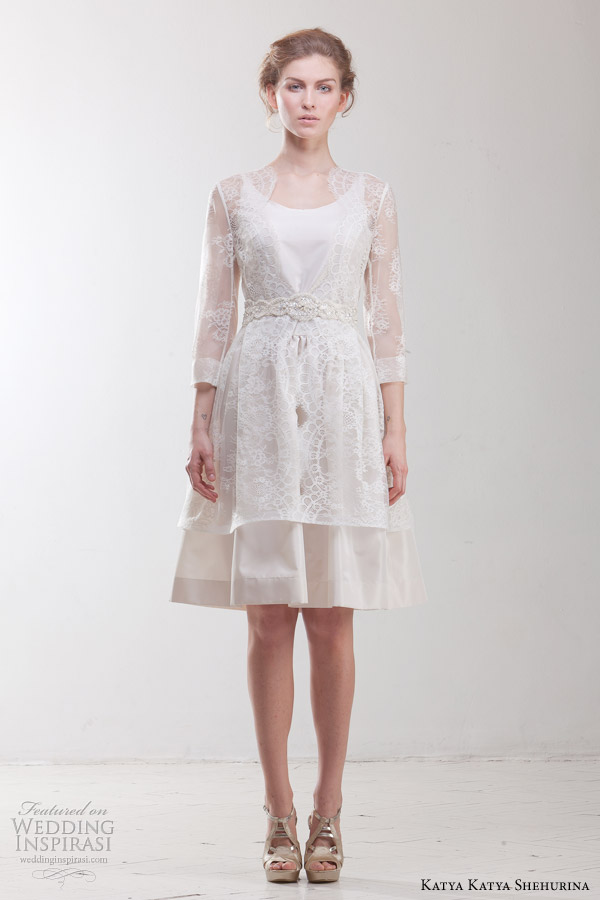 katyakatya shehurina fall 2012 2013 astrid short wedding dress