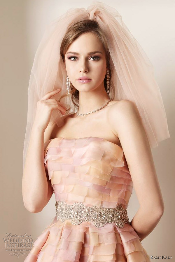 rami kadi bridal 2012 collection color wedding dresses