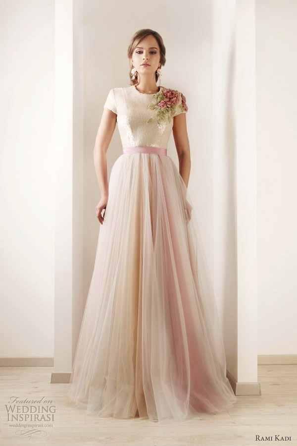 rami kadi bridal hand embroidered tulle wedding gown