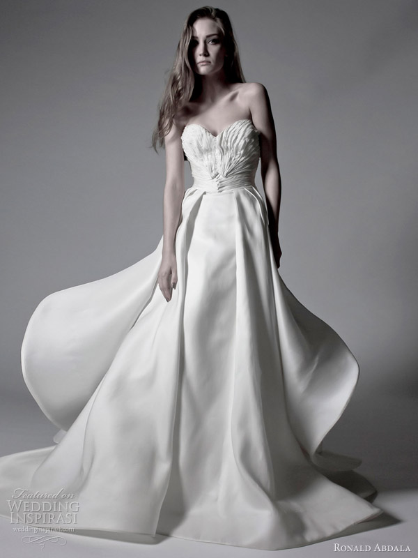 ronald abdala spring 2012 bridal strapless wedding dress