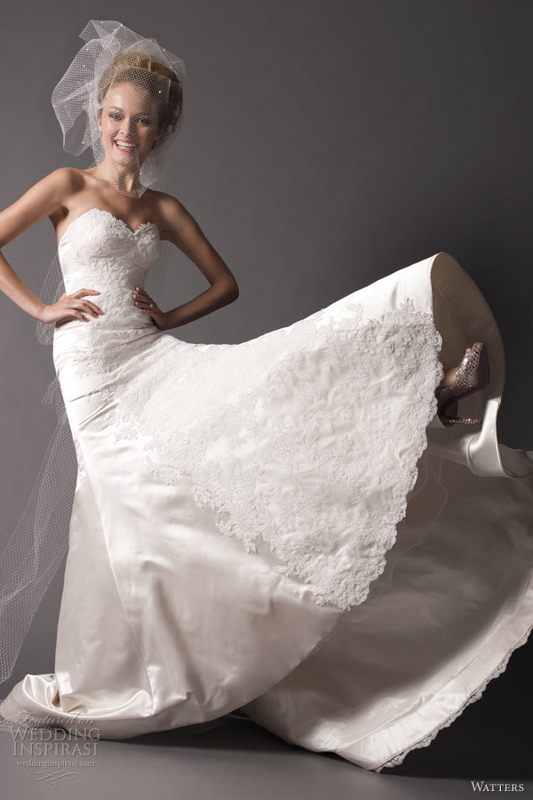 watters brides  fall 2012 brides strapless wedding dress