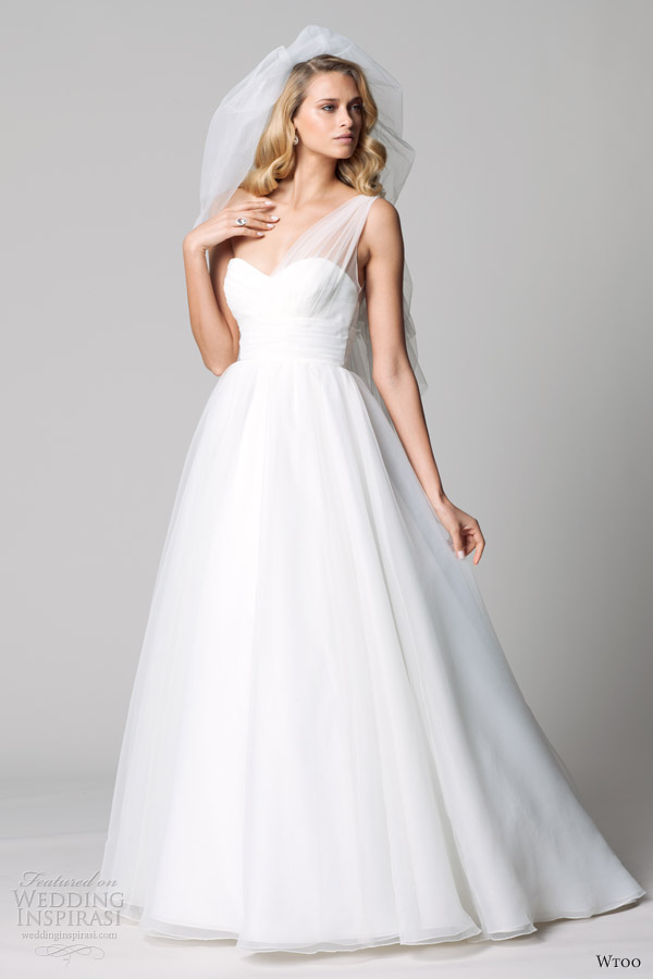 wtoo fall 2012 one shoulder ball gown wedding dress