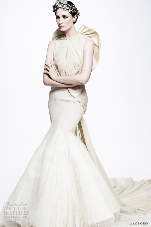 zac posen white dress resort 2013