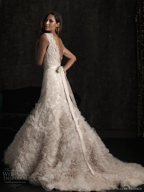 allure bridals style 8960 sleeveless lace wedding dress