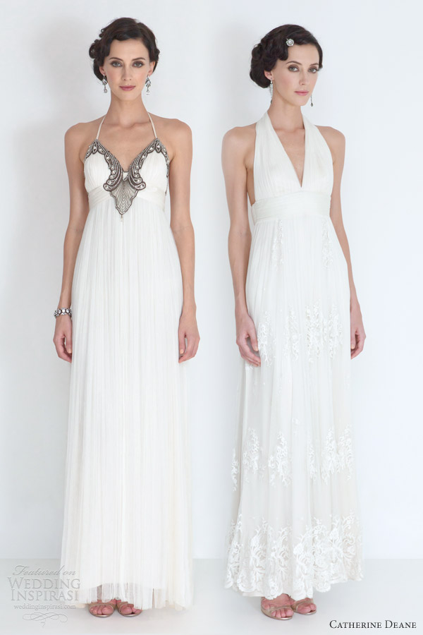 catherine deane bridal 2012 denise collette halter neck wedding dresses