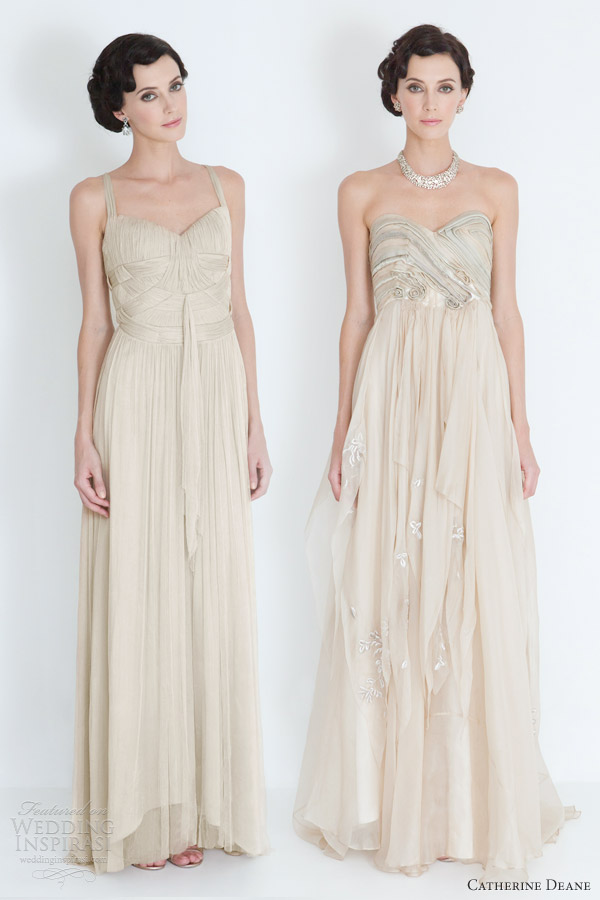 catherine deane bridal 2012 eldora giselle champagne wedding dresses