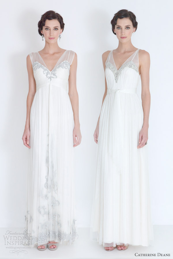 catherine deane bridal 2012 godiva francis wedding dresses illusion straps