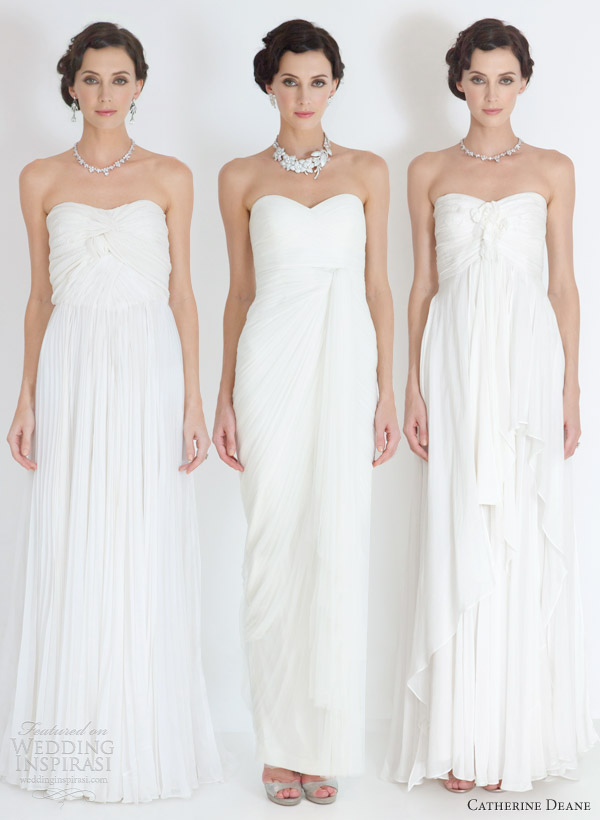 catherine deane bridal 2012 strapless wedding dresses