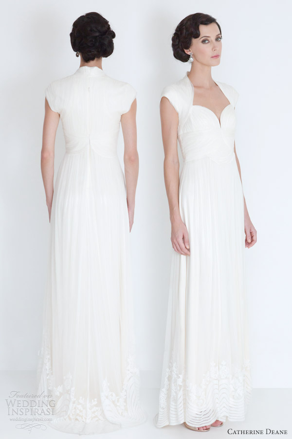 catherine deane wedding dresses 2012 elana cap sleeve gown