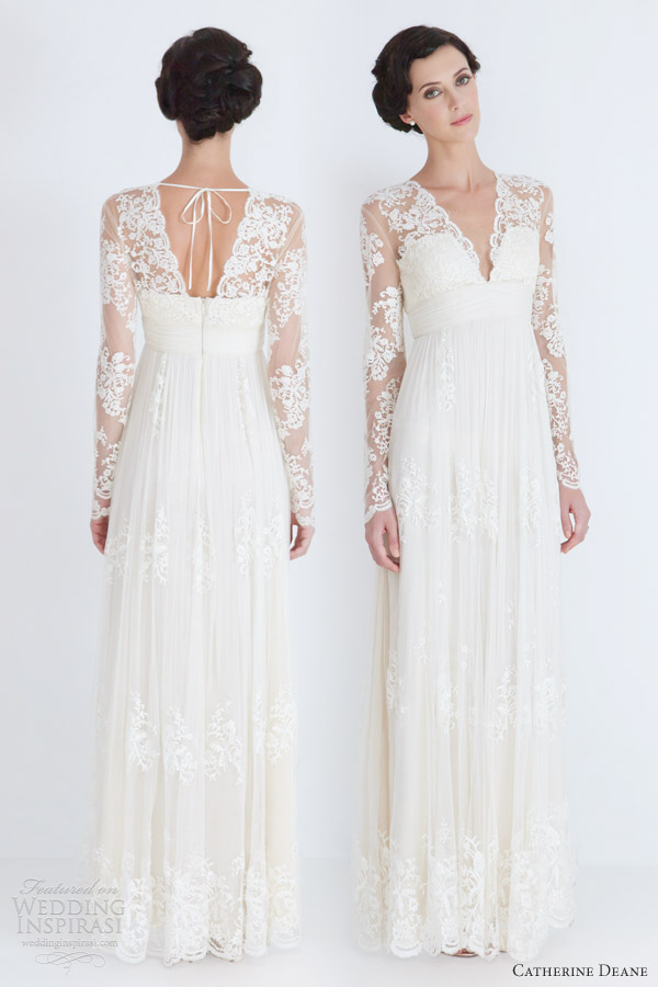 catherine deane wedding dresses 2012 lia long sleeve lace bridal gown