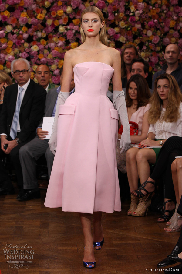 christian dior fall 2012 2013 couture strapless pink dress