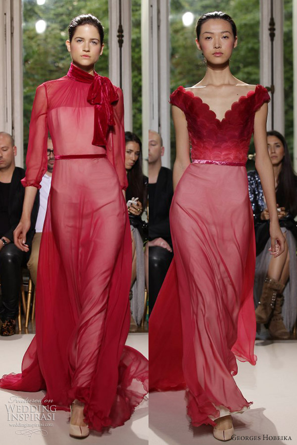 georges hobeika couture fall 2012 red gowns