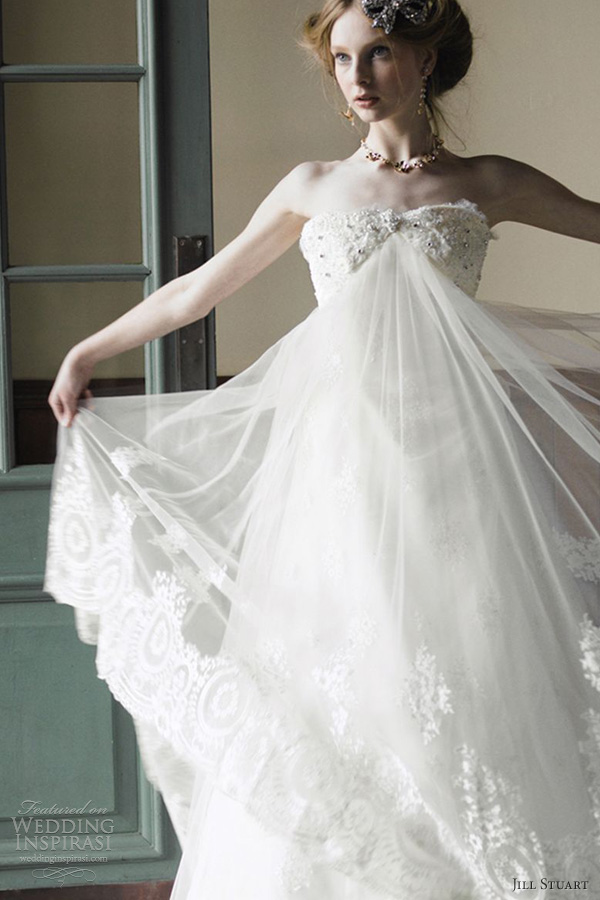 jill stuart 2012 romantic empire waist wedding dress