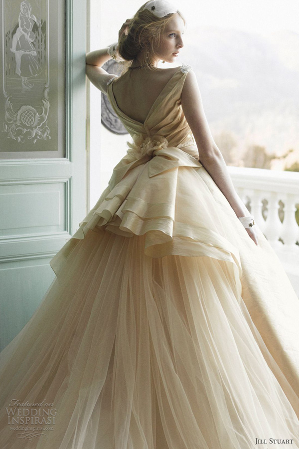 jill stuart wedding dresses 2012 sleeveless off white ball gown