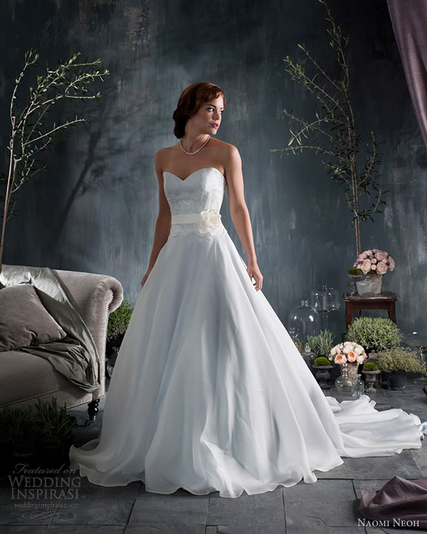 naomi neoh maya silver blue wedding dress strapless silk satin organza