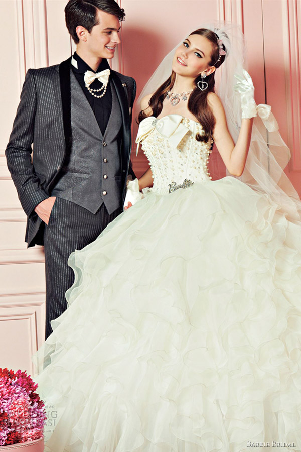 romantic wedding dress barbie bridal gowns