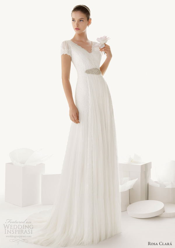 rosa clara 2013 beatriz short sleeve wedding dress