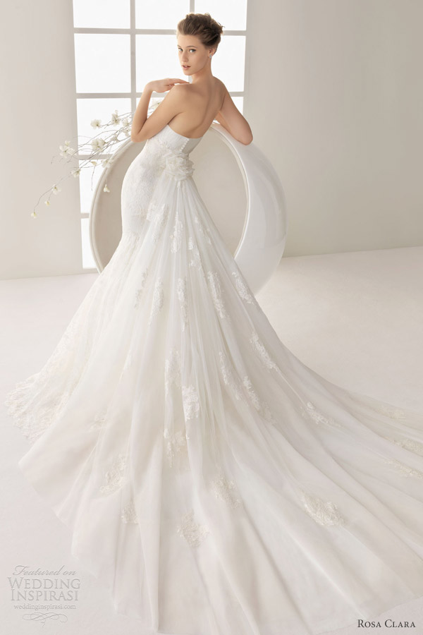 rosa clara 2013 dandy strapless wedding dress train