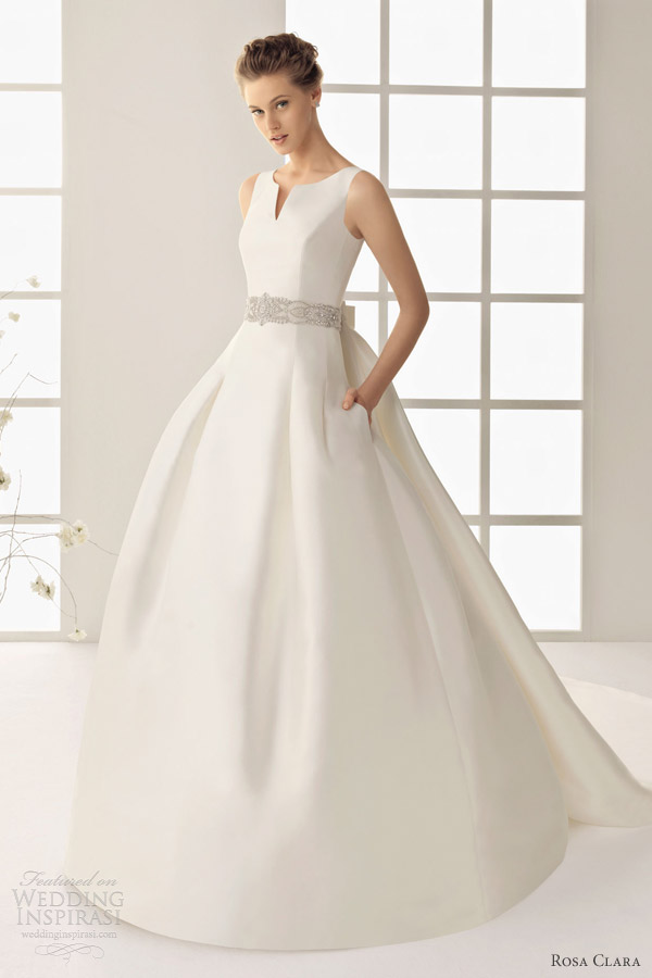 rosa clara wedding dresses 2013 two delfin sleeveless ball gown pocket