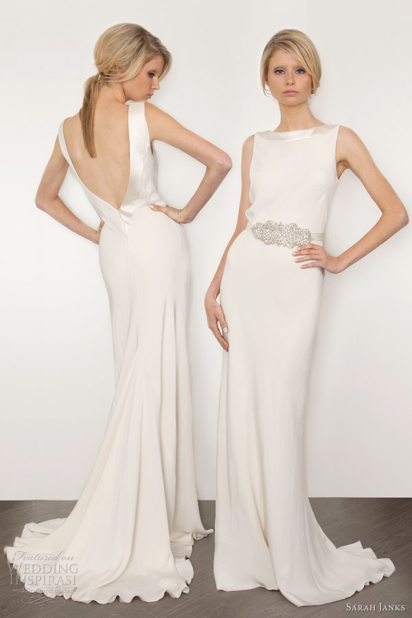 sarah janks bridal 2013 couture cassandra sheath wedding dress