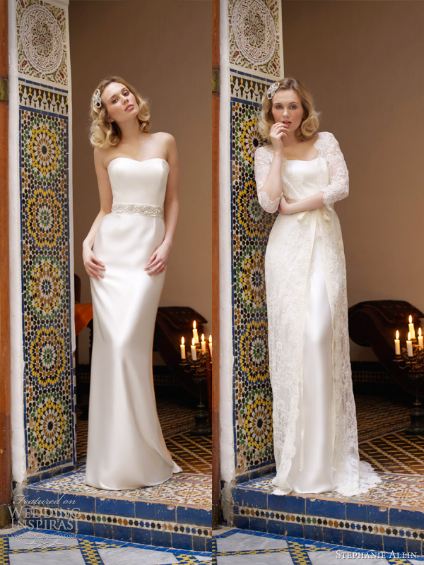 stephanie allin 2013 mystical wedding dress full length bridal coat