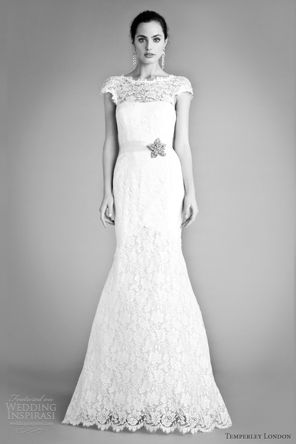 temperley london wedding dress fall 2012 bellerose bridal gown cap sleeves