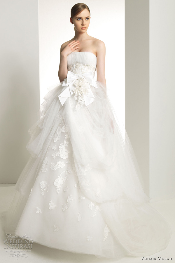 zuhair murad bridal 2013 kansas wedding dress strapless tulle ball gown